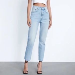 Zara Light Denim Straight Leg Jeans
